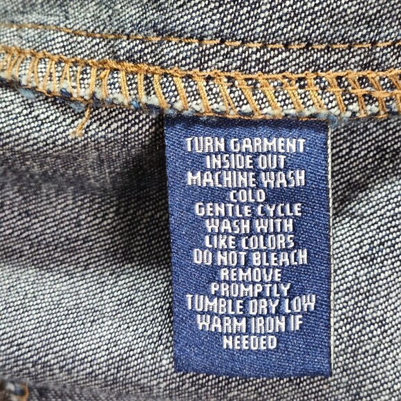 Woman's Chaps fit and flare country western style full denim skit size 14 - Picture 8 of 8